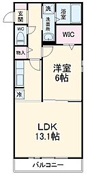名古屋市営鶴舞線 浄心駅 徒歩15分の賃貸アパート 1階1LDKの間取り