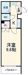 シテイライフ池下 1Kの間取図画像