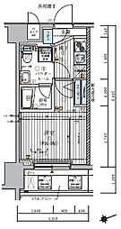 東武伊勢崎線 牛田駅 徒歩6分の賃貸マンション 7階1Kの間取り