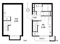 ＬＥＧＡＬＡＮＤ大岡山Ａｎｎｅｘ 地下1階1DKの間取り