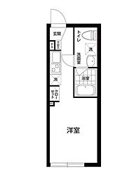 ＰＡＳＥＯ代田橋 5階ワンルームの間取り