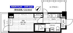 西武有楽町線 新桜台駅 徒歩6分の賃貸マンション 6階1Kの間取り