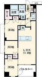 東急目黒線 洗足駅 徒歩4分の賃貸マンション 1階3LDKの間取り