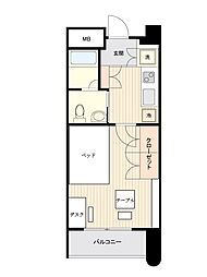 メゾン大塚 9階ワンルームの間取り