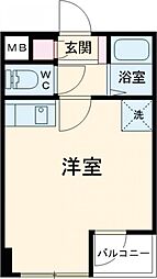 マートルコート桜台 204 2階1Kの間取り