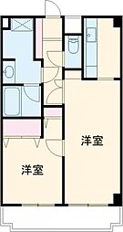 綾東ヴィレッジ弐番館 1階1LDKの間取り