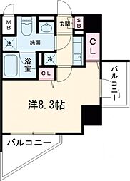 ディアレイシャス北千住 11階1Kの間取り