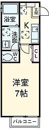 リブレア白鳥 1階1Kの間取り