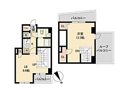 JR山手線 駒込駅 徒歩5分の賃貸マンション 7階1LDKの間取り
