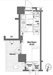 京王線 笹塚駅 徒歩5分の賃貸マンション 10階1Kの間取り