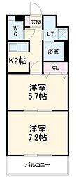 間取図画像 2K