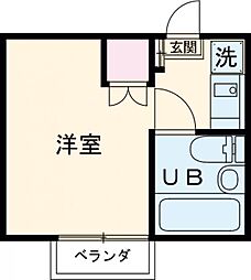 メゾンM&I 1Kの間取図画像