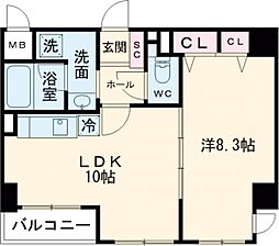 京王線 桜上水駅 徒歩3分の賃貸マンション 5階1LDKの間取り