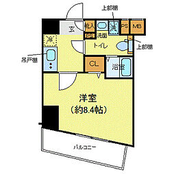 東京メトロ日比谷線 三ノ輪駅 徒歩5分の賃貸マンション 2階1Kの間取り