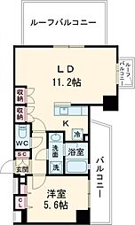 京王線 上北沢駅 徒歩5分の賃貸マンション 6階1LDKの間取り
