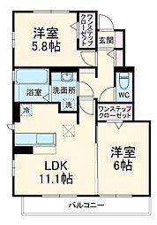 小田急小田原線 柿生駅 バス8分 麻生不動入口下車 徒歩4分の賃貸アパート 1階2LDKの間取り