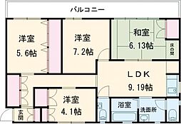 小田急小田原線 狛江駅 徒歩8分の賃貸マンション 2階4LDKの間取り