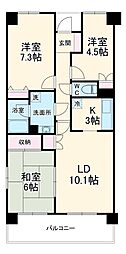京成松戸線 北習志野駅 徒歩5分の賃貸マンション 3階3LDKの間取り