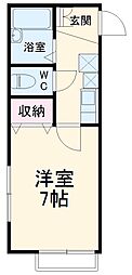 東葉高速鉄道 船橋日大前駅 徒歩10分の賃貸マンション 2階1Kの間取り