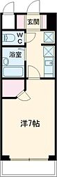 ビイルーム小金井 1Kの間取図画像