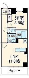 京成松戸線 高根公団駅 徒歩2分の賃貸マンション 1階1LDKの間取り