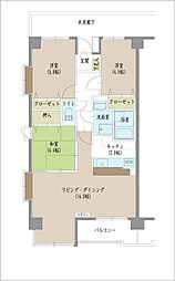 シャトレＭ 2階3LDKの間取り