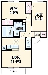 間取図画像 2LDK