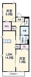 間取図画像 2LDK