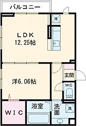 東京メトロ千代田線 北綾瀬駅 徒歩20分の賃貸アパート 3階1LDKの間取り