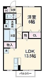 間取図画像 1LDK