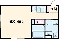 ｂｒｉｇｈｔｎｅｗ 2階ワンルームの間取り