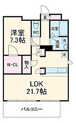 名古屋市営東山線 名古屋駅 徒歩10分の賃貸マンション 10階1LDKの間取り