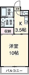 名古屋市営東山線 中村日赤駅 徒歩7分の賃貸マンション 9階1Kの間取り