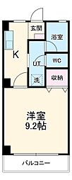 名古屋市営東山線 本陣駅 徒歩1分の賃貸マンション 5階1Kの間取り