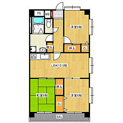 ＨＩＬＬＳ21 3階3LDKの間取り