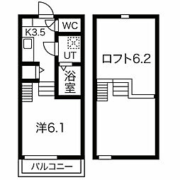 Ｋ　Ｆｌａｔ 103 1階1Kの間取り