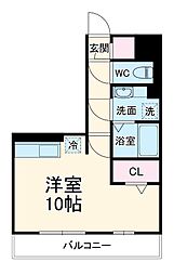 フェアリー106． 3階ワンルームの間取り