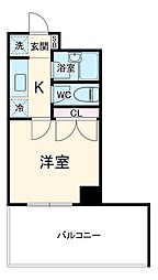 JR京浜東北・根岸線 洋光台駅 徒歩16分の賃貸マンション 2階1Kの間取り