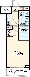 東京メトロ千代田線 北綾瀬駅 徒歩9分の賃貸マンション 3階1Kの間取り