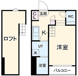 名古屋市営鶴舞線 原駅 徒歩5分の賃貸アパート 1階1Kの間取り