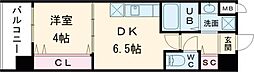 JR鹿児島本線 吉塚駅 徒歩7分の賃貸マンション 10階1DKの間取り