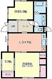 JR鶴見線 鶴見小野駅 徒歩5分の賃貸アパート 1階2SLDKの間取り