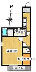 ＢＯＮＯＳ 2階1Kの間取り