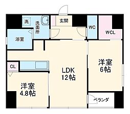 ＡＺＭＯＮＤ 7階2LDKの間取り