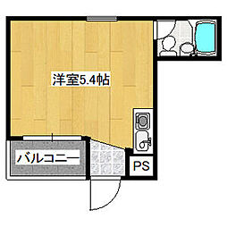 ＡＬＥＧＲＩＡ　ＰＬＡＣＥ徳川町 3階ワンルームの間取り