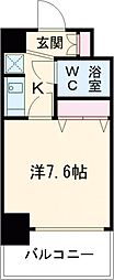 デ・リード＆サンヴェール桂川東 3階1Kの間取り