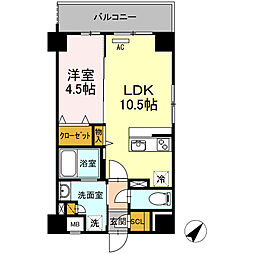 Grande・roue DAIWA 5階1LDKの間取り