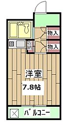 プロスパーズＤ・Ｃ 3階ワンルームの間取り