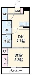 名古屋市営名城線 志賀本通駅 徒歩7分の賃貸アパート 1階1DKの間取り