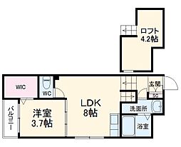 ノースヒル 1階1LDKの間取り